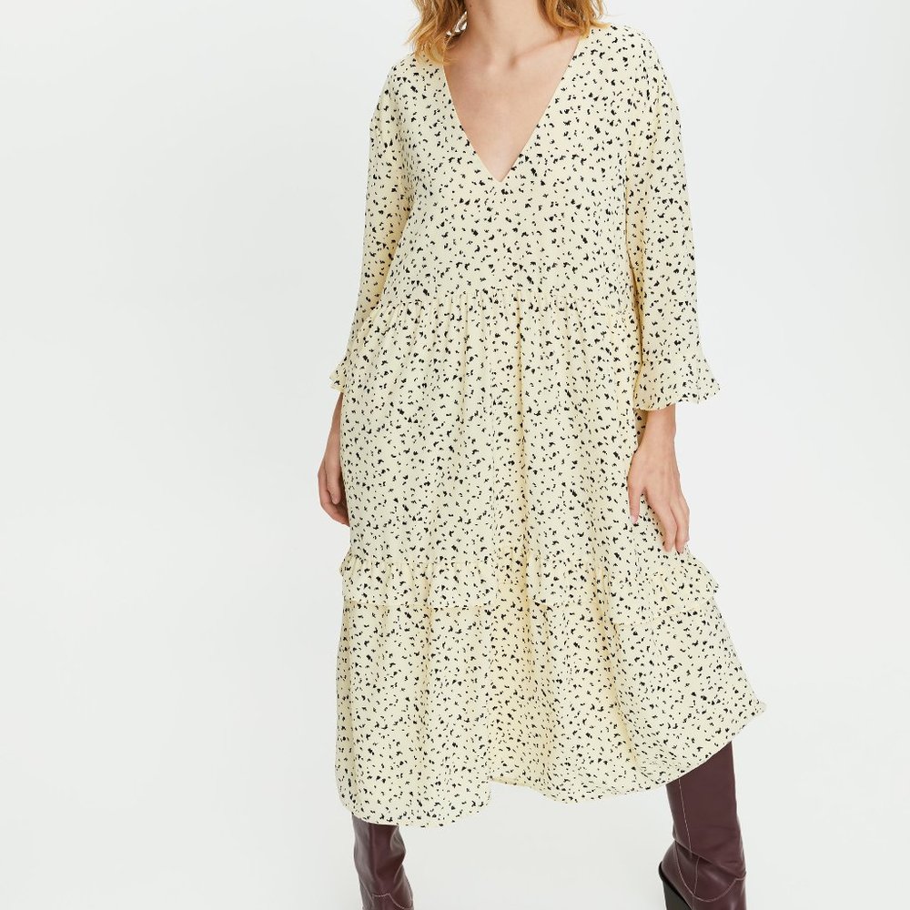 Little Moon Spritz Dress Ruffle Maxi Dress XS
